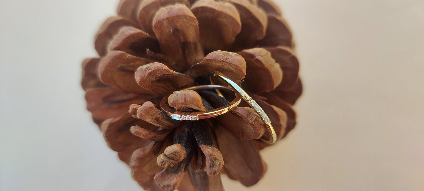 Morse code Moissanite ring,Name Initial, personalized gift, Children Name initial stack, Husband, Wife, Boyfriend, Girlfriend name initials.