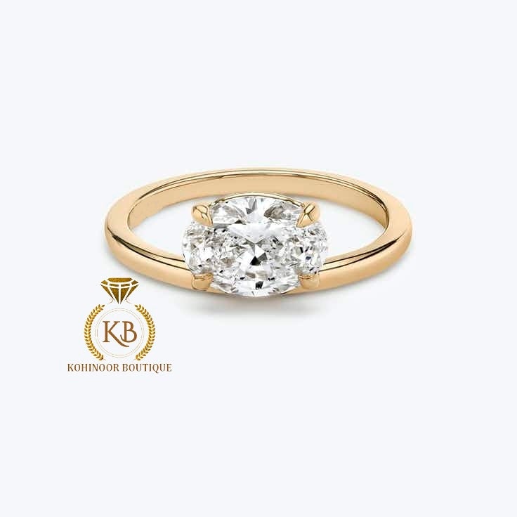 Floating moissanite solitaire Engagement ring, Ring for her, Round\Oval\Emerald\Asscher\Princess\Cushion\Trillion\Half moon\Marquise\Pear.