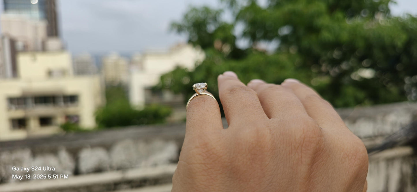 Tilted Pear Cut moissanite ring, Ring for her, ring for women, diagonal pear ring, Engagement ring, Travel ring, gift for women