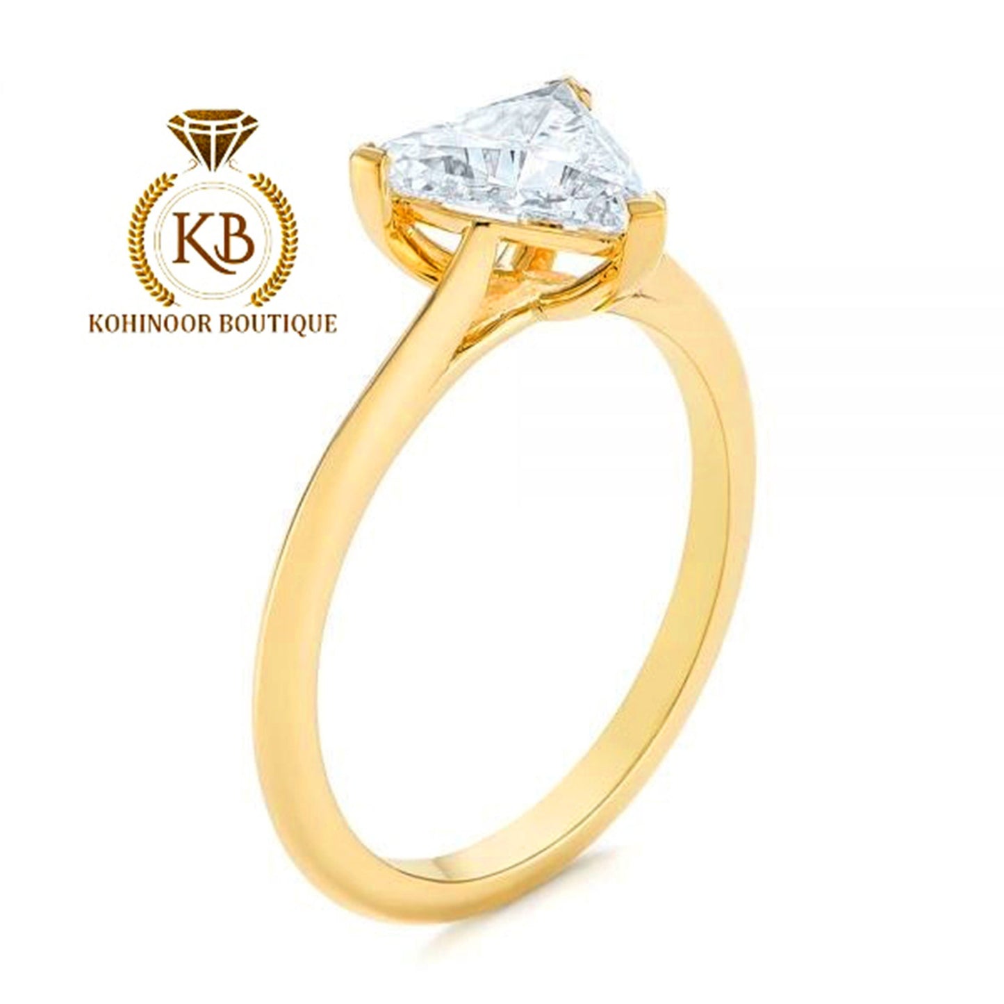 Trillion\trilliant Moissanite solitaire Engagement\Bridal\propose\anniversary Ring with White\Yellow\Rose Gold