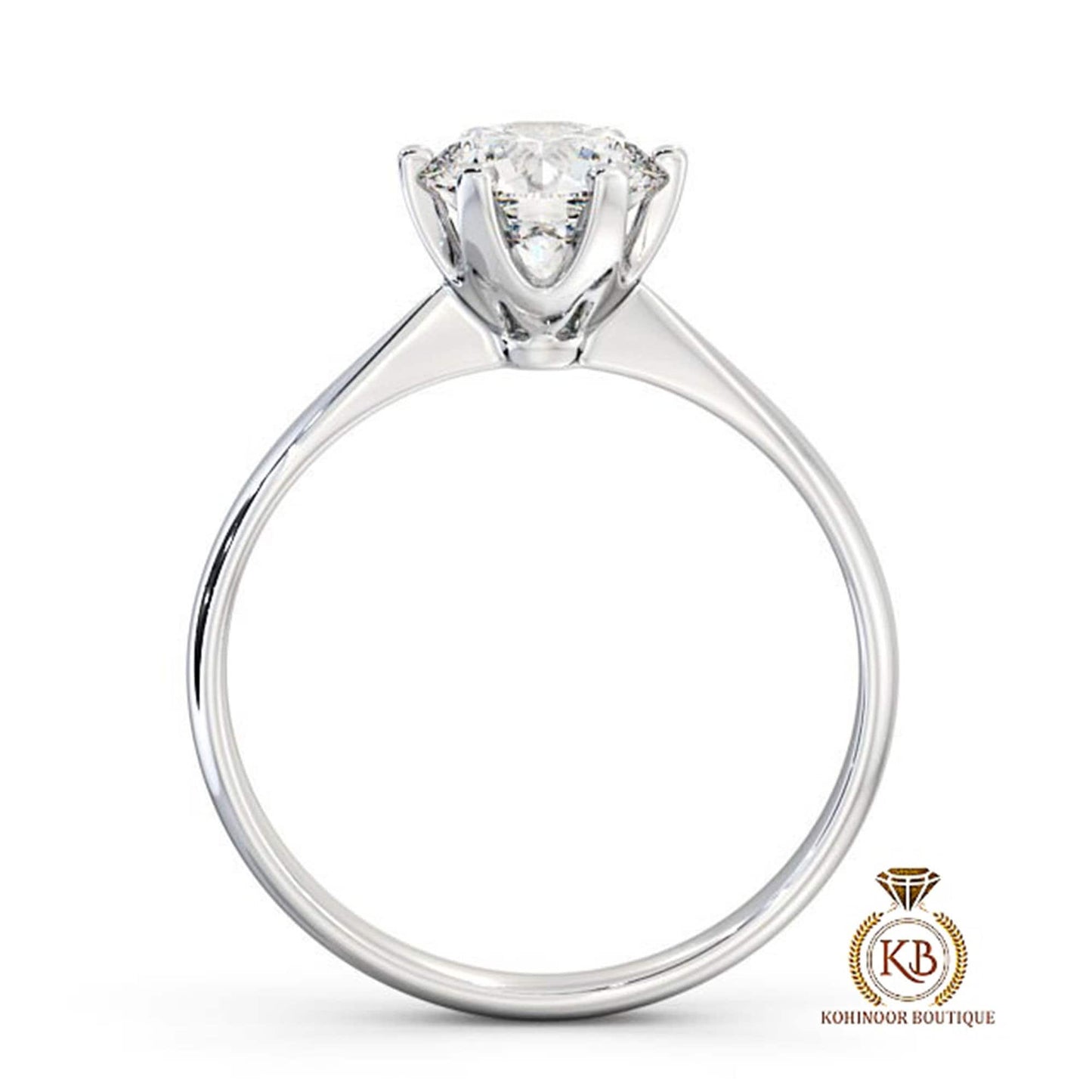 Round Cut (any shape & size) Classic Solitaire Moissanite Engagement\Wedding\Mother Ring in 18k\14k\10k