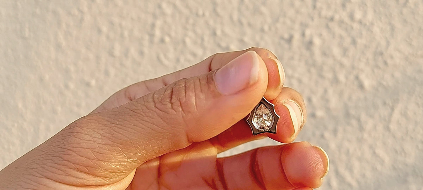 Pear Solitaire Moissanite Pendant Set without chain, Pendant for women, gift for mother