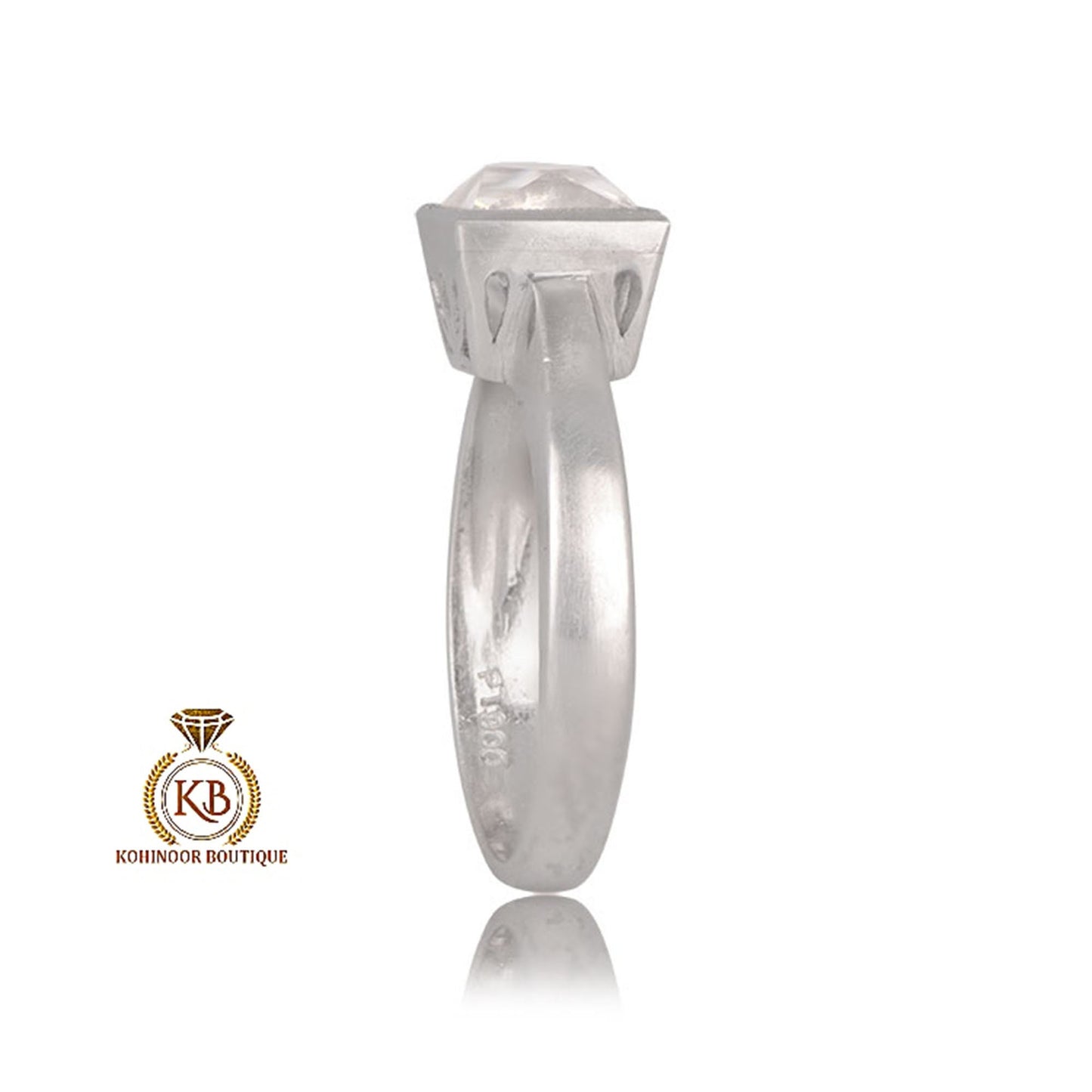 French cut Moissanite Bezel set Solitaire Engagement ring in 18k\14k\10k White\Yellow\Rose Gold