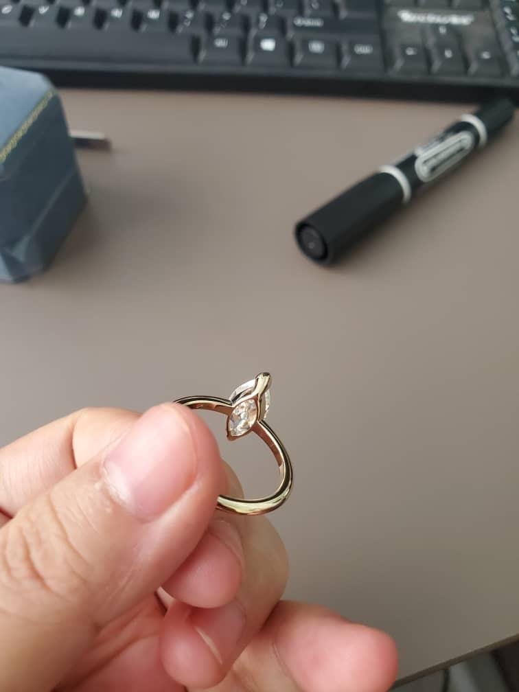 Marquise Cut Moissanite Classic Solitaire Engagement Ring, Promise ring, Proposal ring, Ring for her, gift for her