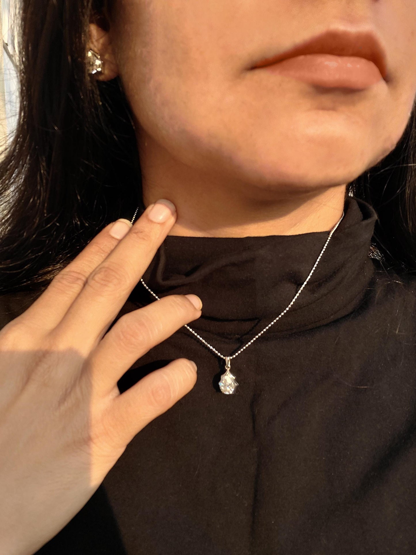 Pear cut Moissanite Pendant without chain, Pendant for women, Pendant for her, gift for mother,  classic solitaire stackable necklace