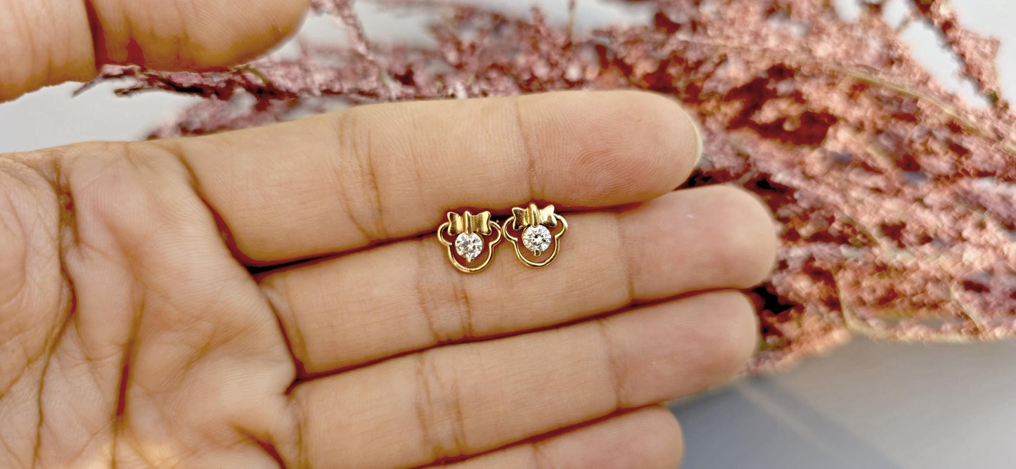 Micky Minnie mouse Stud Earrings, Push back Earrings, earrings for small girls, studs for girls, Christmas birthday gift for daughter sister