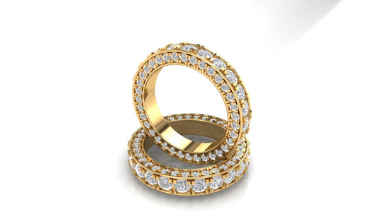 Moissanite eternity band wedding band stacking minimalist bohemian ring, boho ring enhancer, with 18k\14k\10k White\Yellow\Rose Gold