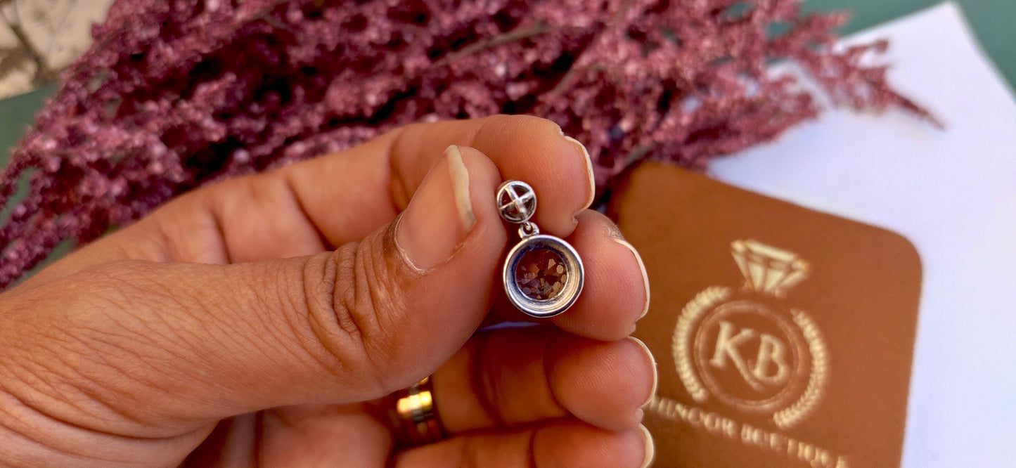 Ready to ship OEC Round Rock Crystal Milgrain Bezel Dangle Drop Earrings for Women, Vintage everyday earrings, Push back\Screw back Earrings