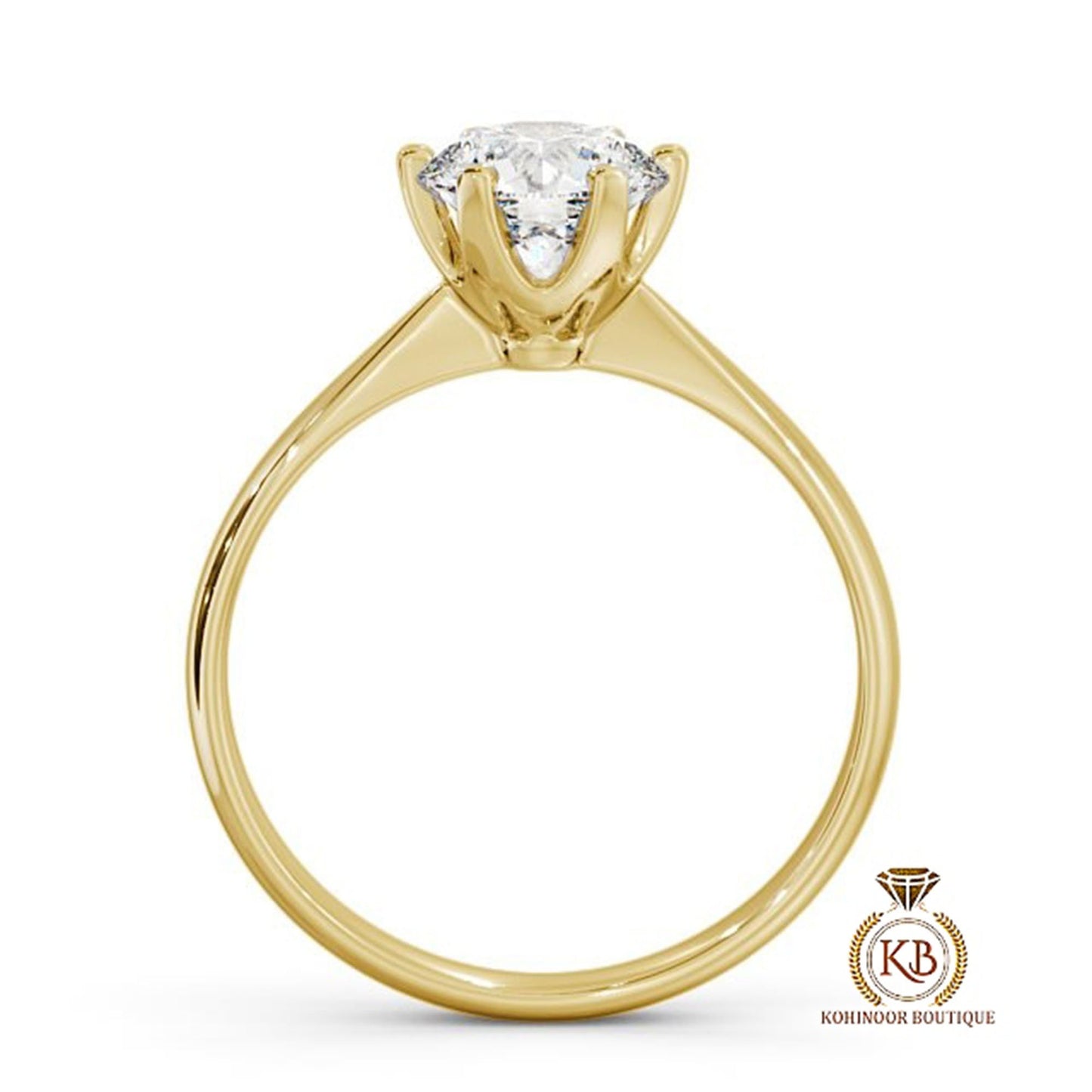Round Cut (any shape & size) Classic Solitaire Moissanite Engagement\Wedding\Mother Ring in 18k\14k\10k