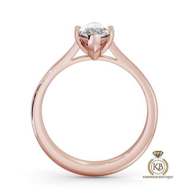 Marquise Cut Moissanite Classic Solitaire Engagement Ring, Promise ring, Proposal ring, Ring for her, gift for her