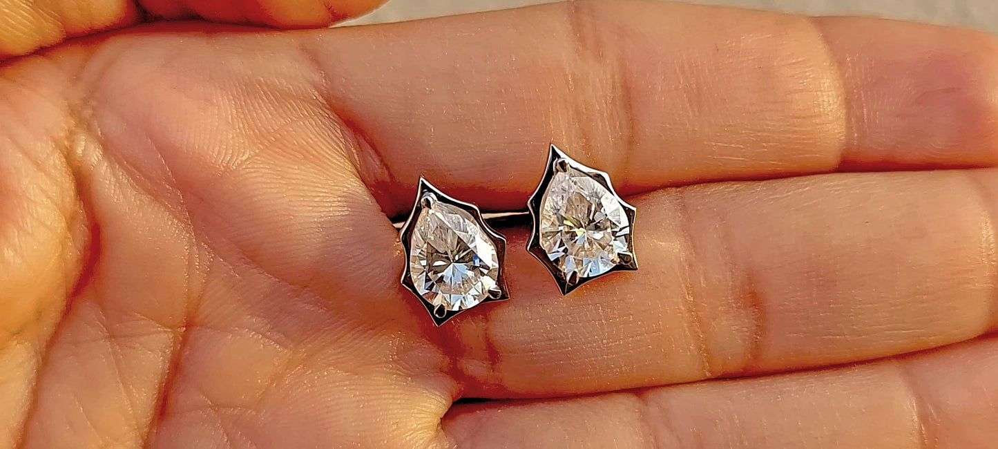 Pear Solitaire Moissanite Pendant Set without chain, Pendant for women, gift for mother