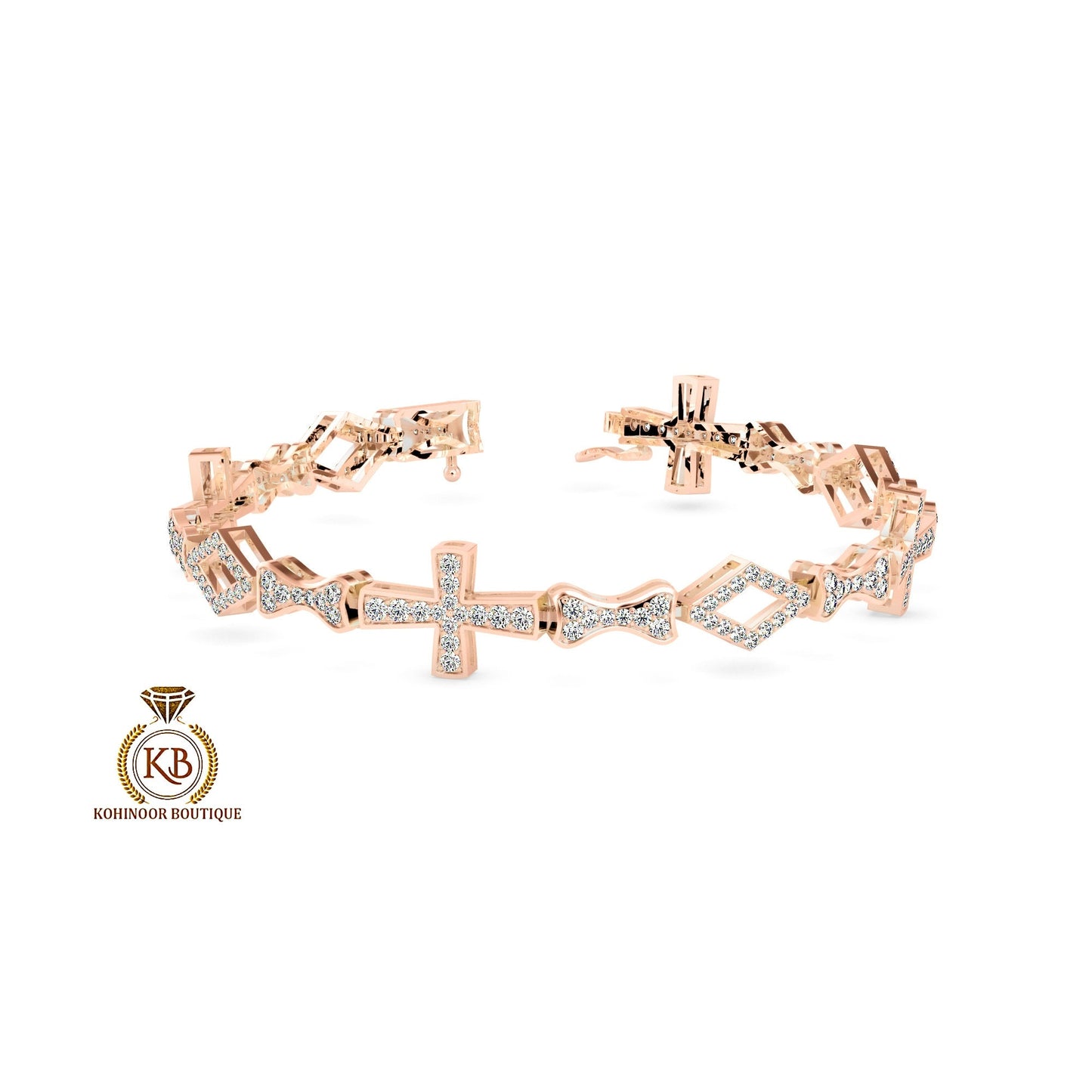 Moissanite Holy Jesus Christ cross Tennis Bracelet, Bracelet for women, Bracelet for her\girls, Anniversary\Birthday\Christmas gift