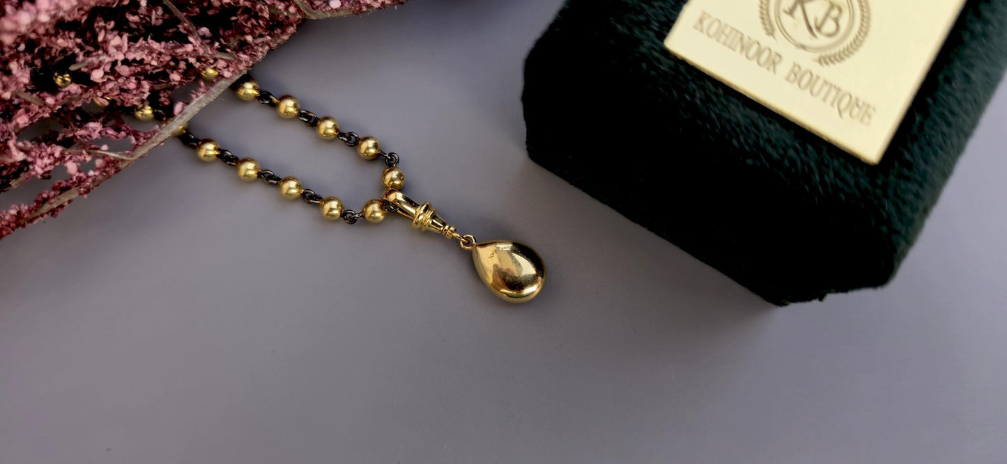 Pear Cut Moissanite Swivel Clasp Pendant, Collet set Georgian cut down set Pendant without chain, Wedding Pendant