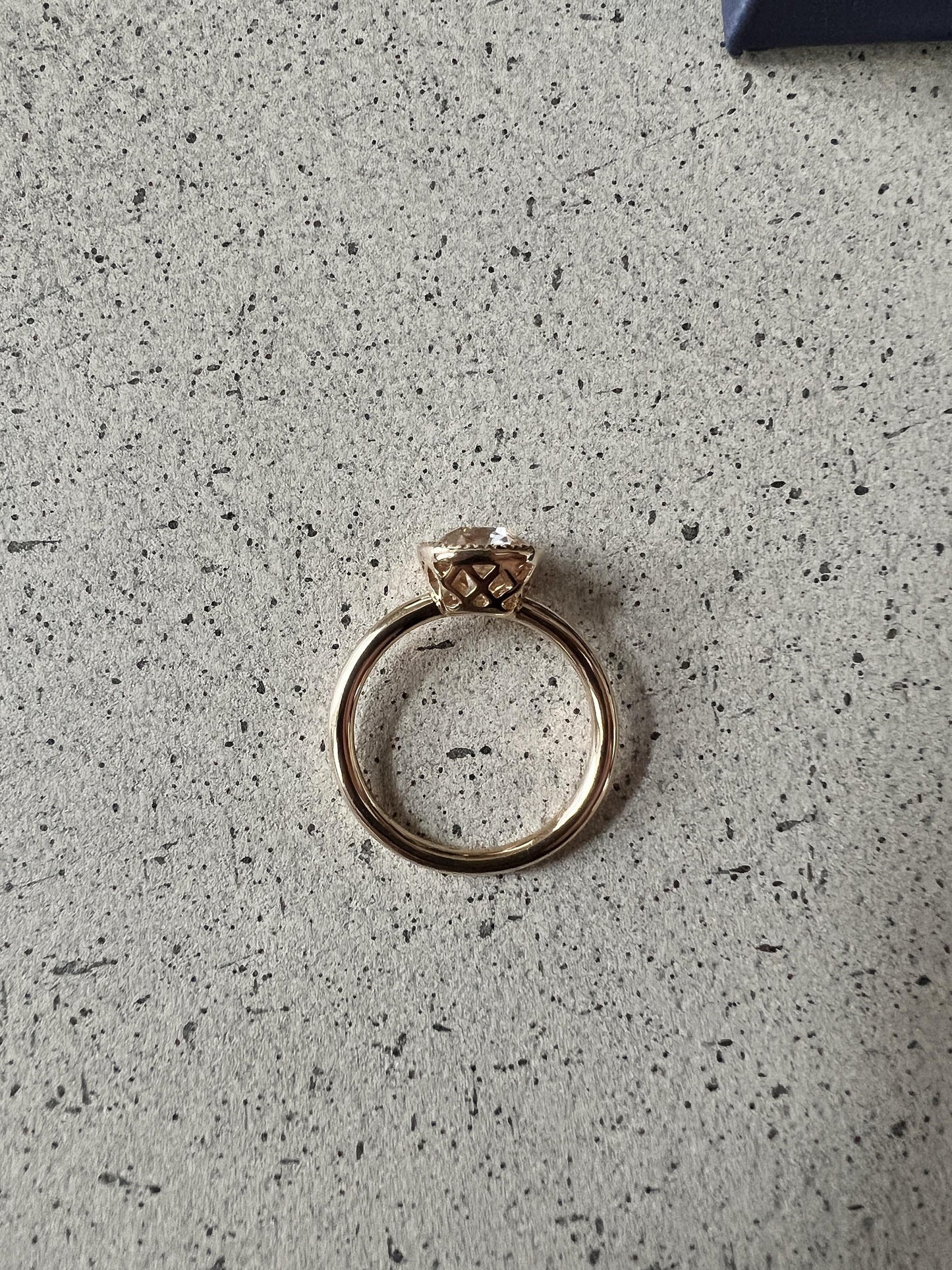 Old Mine Elongated Champagne Color Cushion Cut Milgrain Bezel with lattice setting Moissanite Engagement Ring with\without shoulders