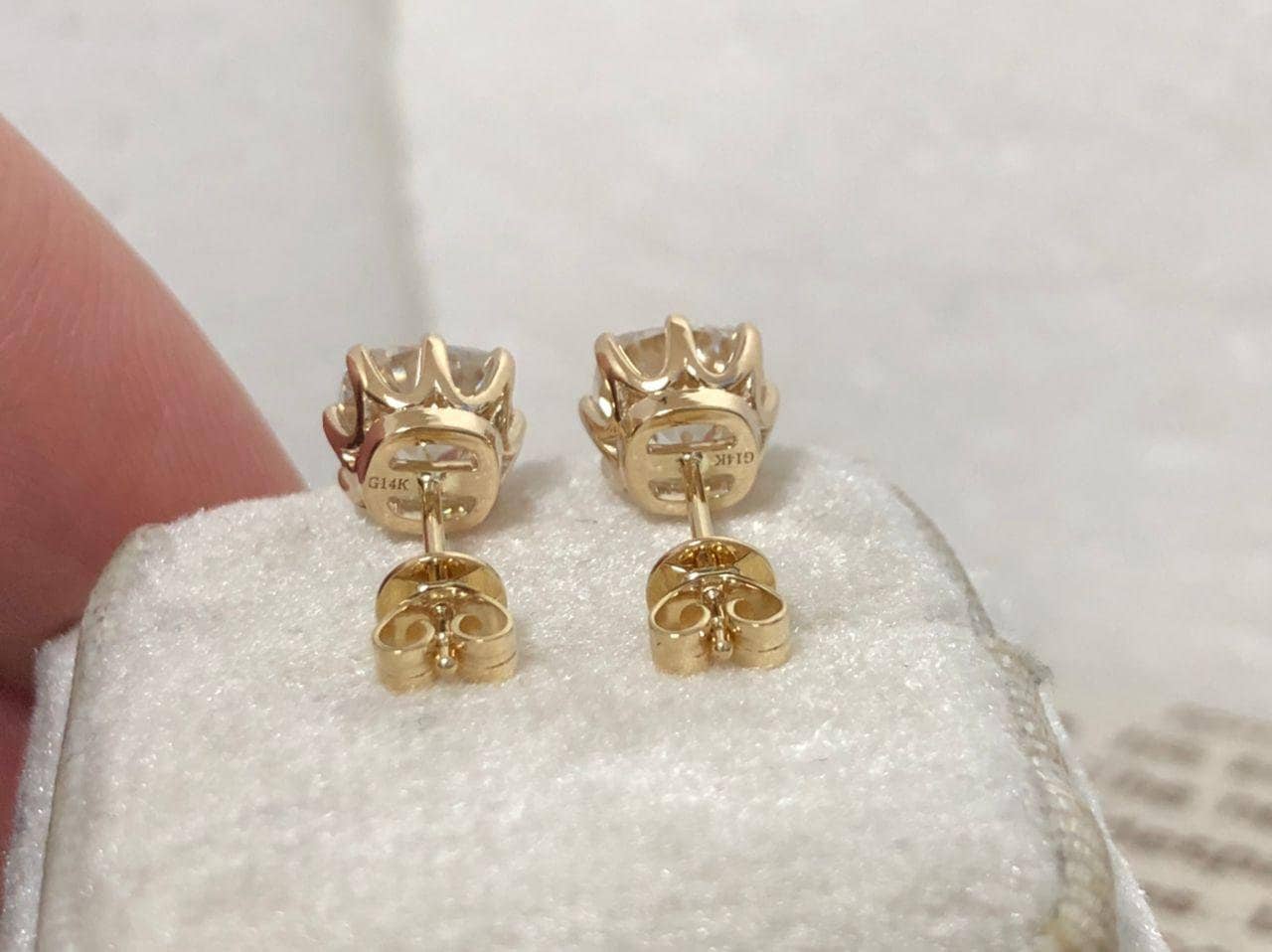 Old mine cut OMC Cushion Moissanite Earrings, Moissanite Stud Earrings, Cushion Cut Moissanite Earrings, Customized them in any size