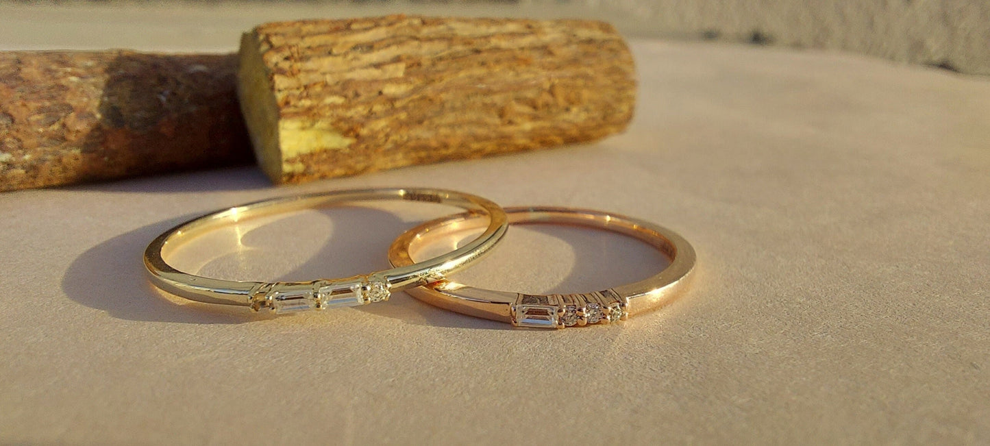 Morse code Moissanite ring,Name Initial, personalized gift, Children Name initial stack, Husband, Wife, Boyfriend, Girlfriend name initials.