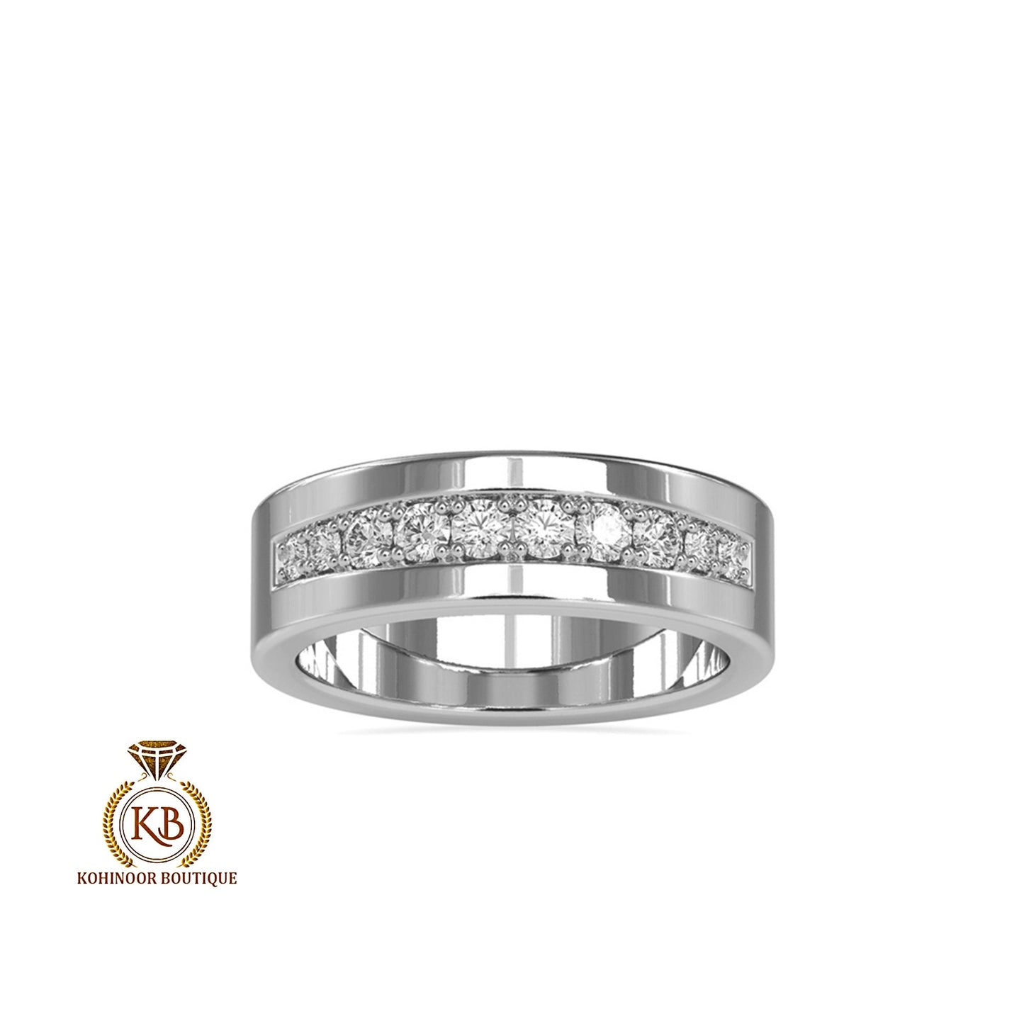 Moissanite Engagement\Proposal\anniversary\Wedding\Stackable Ring in White\Yellow\Rose Gold for Men\Women