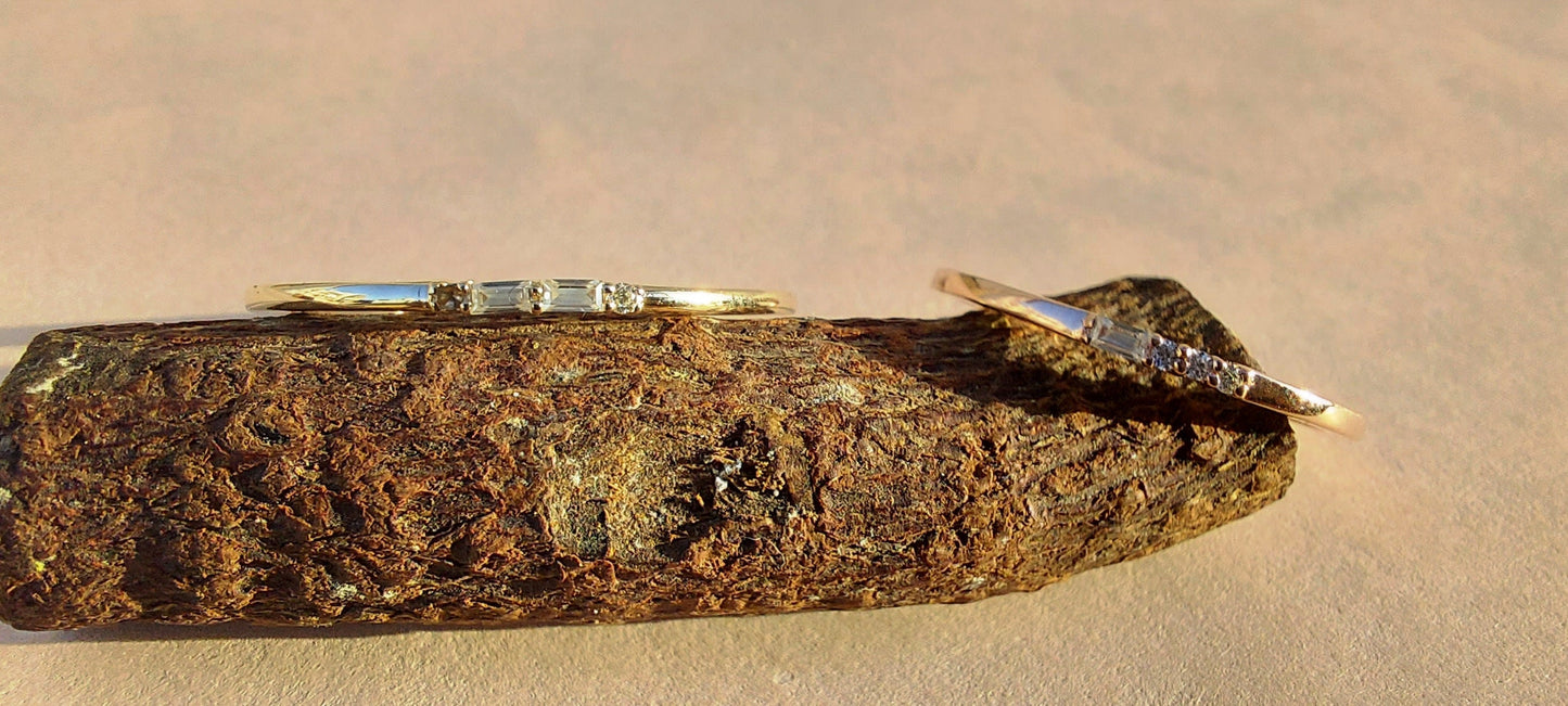 Morse code Moissanite ring,Name Initial, personalized gift, Children Name initial stack, Husband, Wife, Boyfriend, Girlfriend name initials.