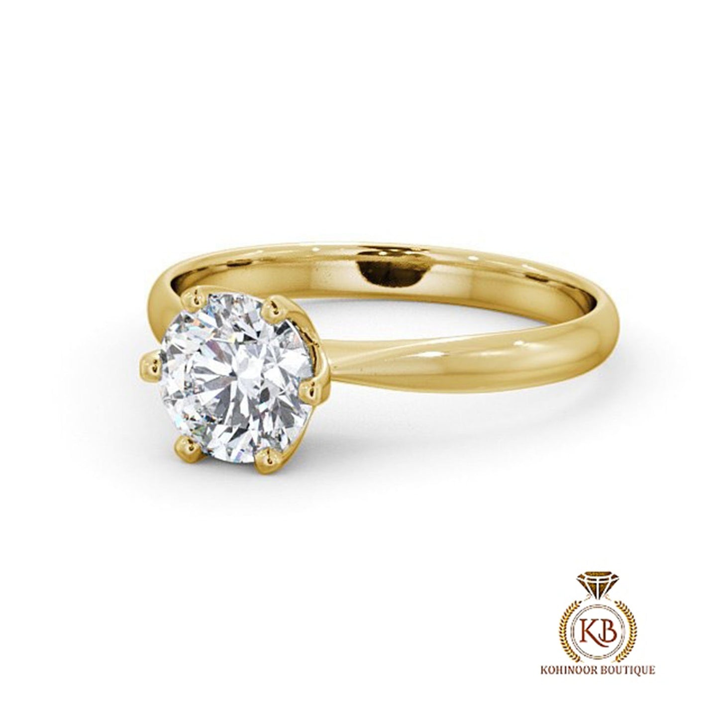 Round Cut (any shape & size) Classic Solitaire Moissanite Engagement\Wedding\Mother Ring in 18k\14k\10k