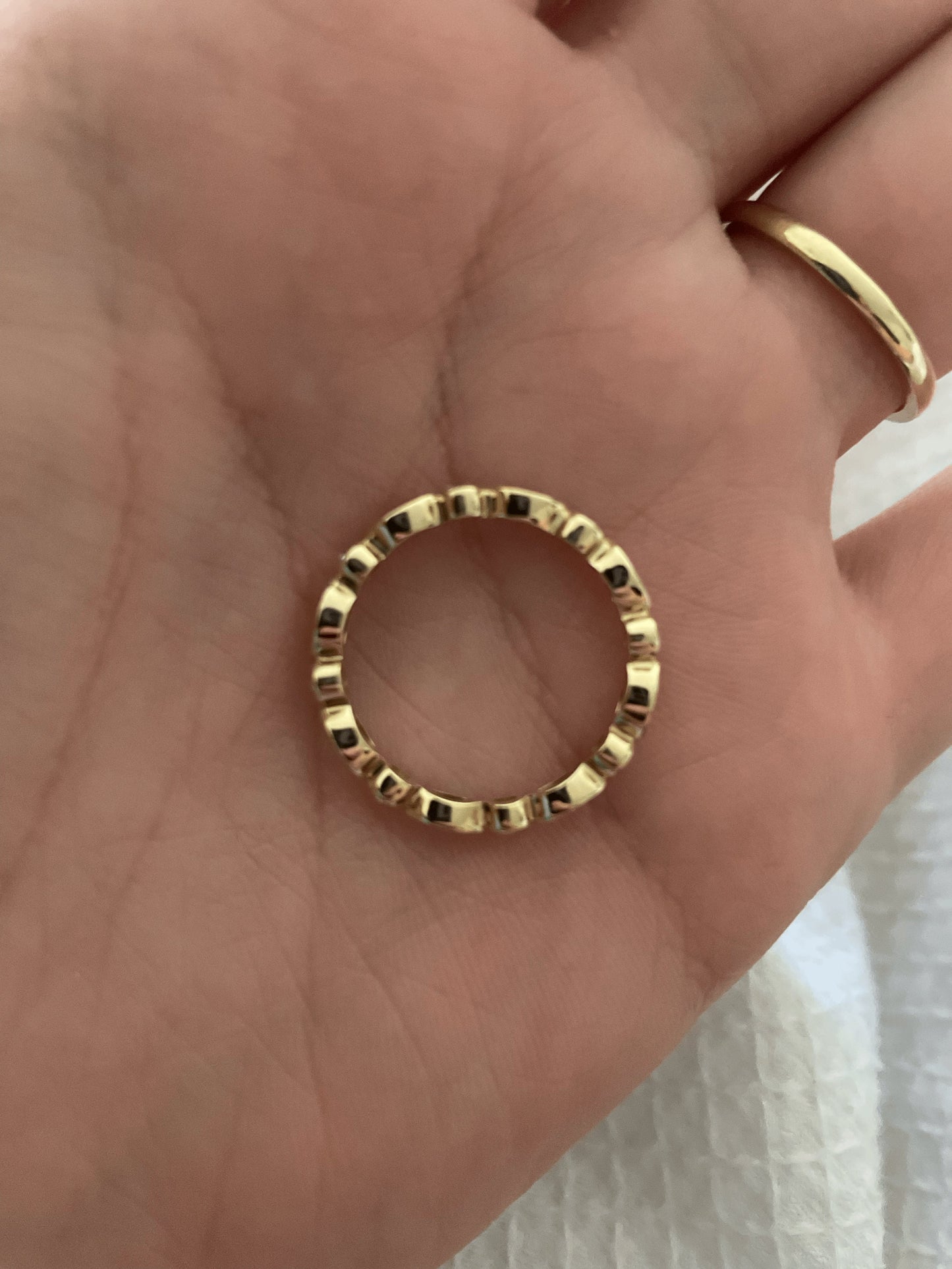 Marquise and Round Bezel Set Moissanite wedding band, stackable minimalist ring, Full Eternity Ring, wedding gift, anniversary gift for wife