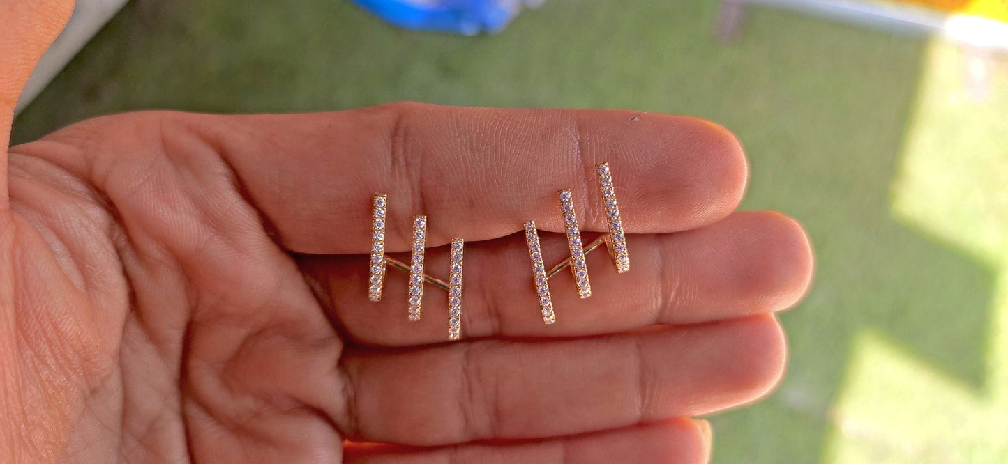 Moissanite Earrings, Earrings for women, Party wear earrings, Anniversary Gift for wife, birthday gift for women