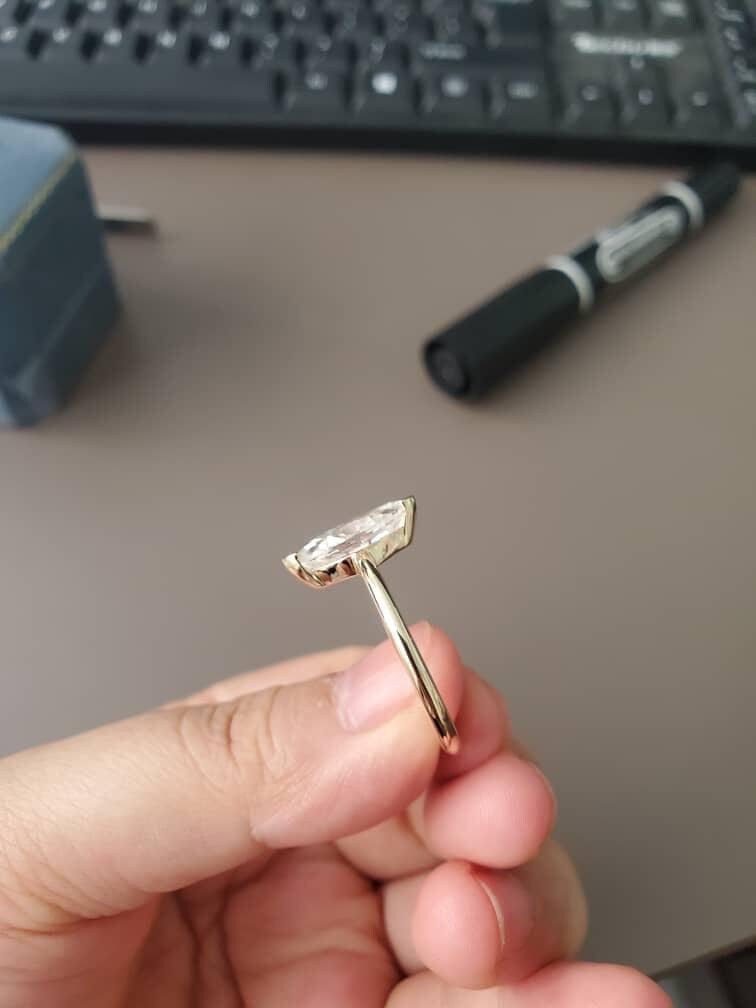 Marquise Cut Moissanite Classic Solitaire Engagement Ring, Promise ring, Proposal ring, Ring for her, gift for her