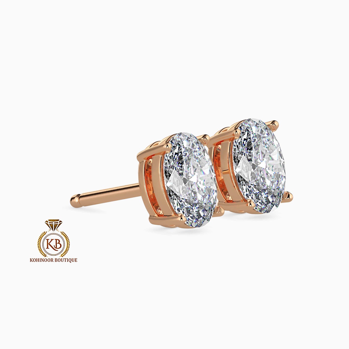 Oval Cut Solitaire Moissanite Stud Earrings,Moissanite Wedding Earrings,Push Back Earrings,Anniversary Mother's Day Gift