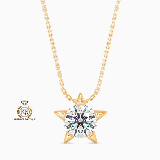 Solitaire Star Colorless Moissanite Pendant without chain, Wedding Pendant, Anniversary Gift, Gift for her, Pendant for women\girls