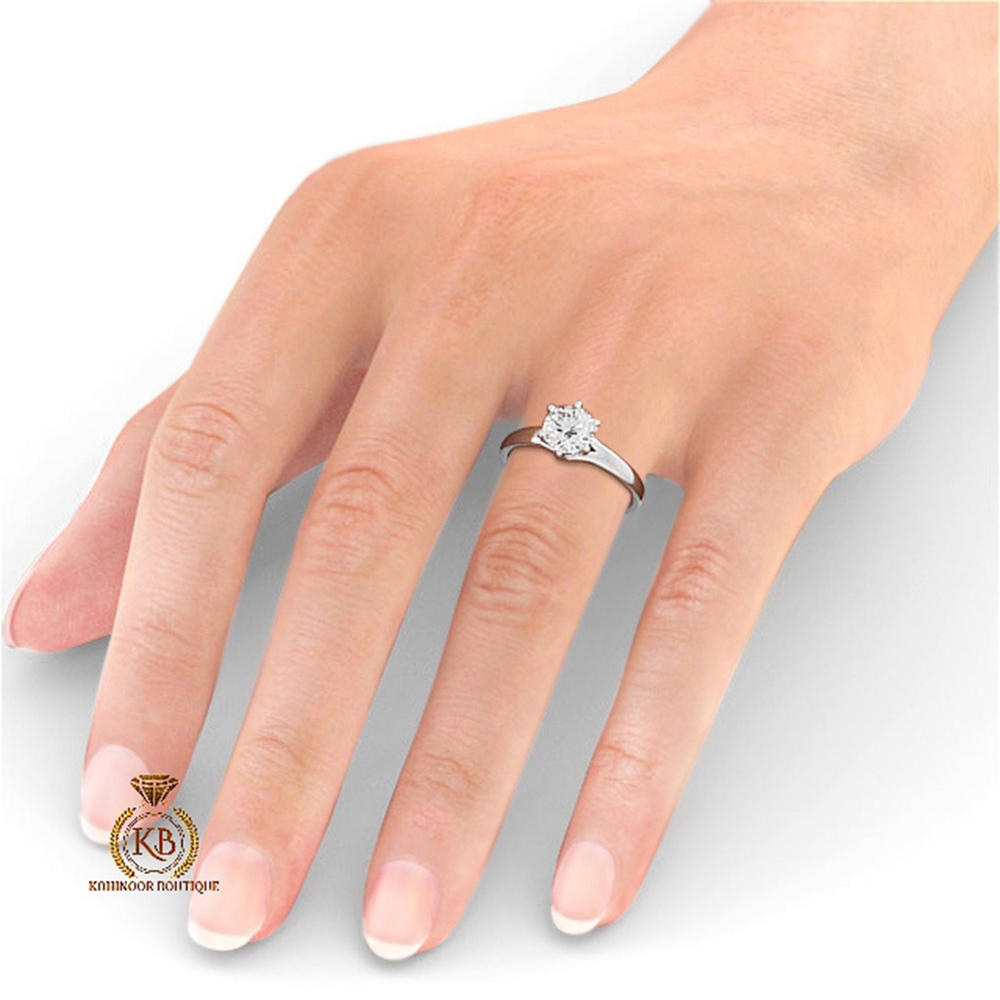 Round Cut Classic Solitaire Moissanite Engagement\Wedding\Mother Ring, ring for her, gift for women, Proposal ring