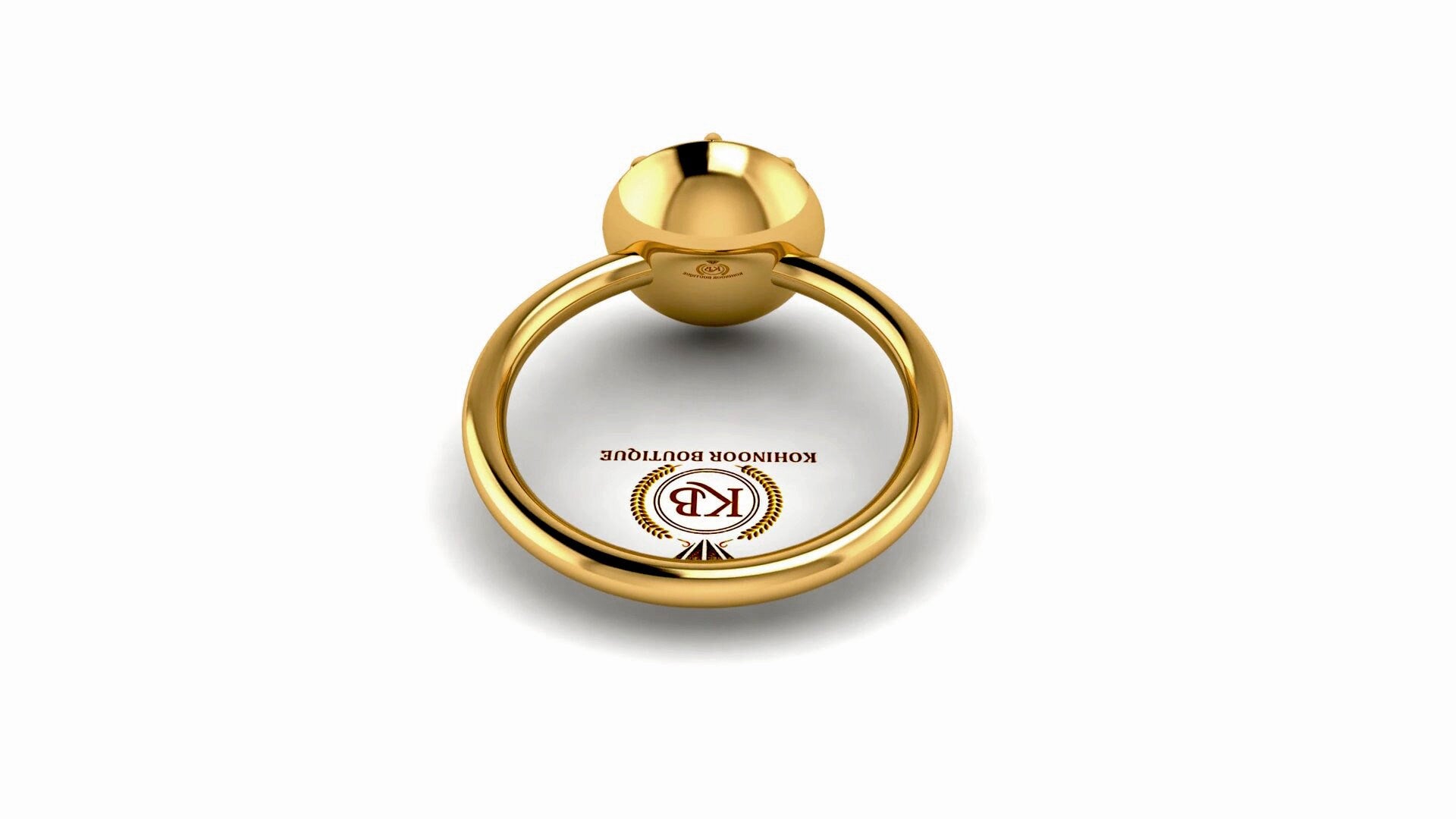 Round Button Back Georgian Cut Down Set Moissanite Solitaire Engagement ring, Ring for her, proposal Ring , Right hand statement ring.