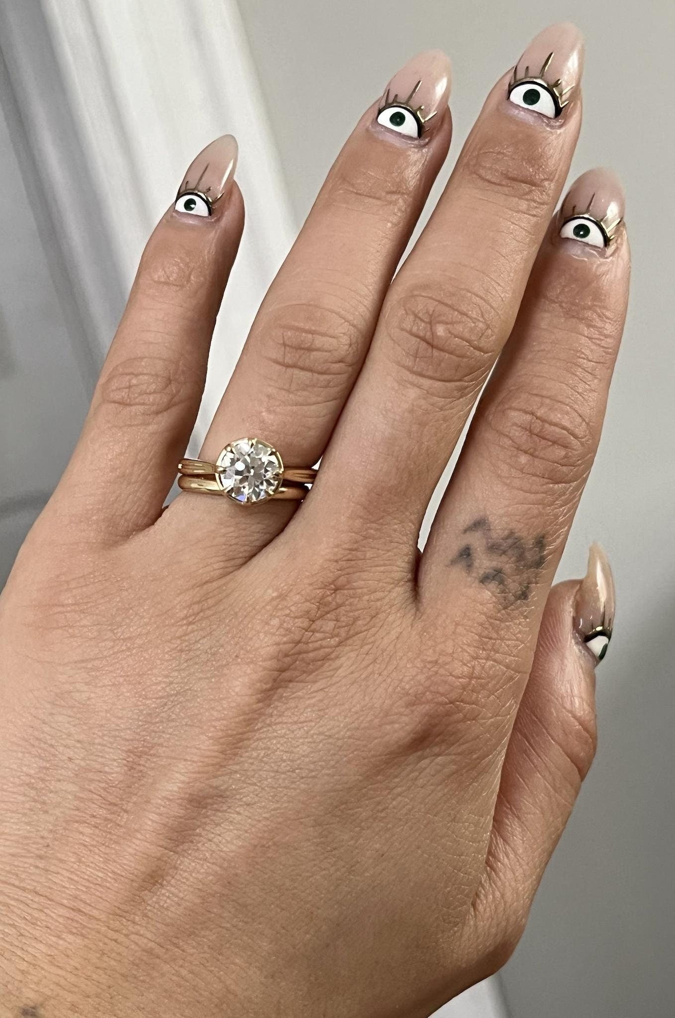 Old European Cut OEC Georgian cut down bezel set Moissanite Solitaire Engagement Ring, Ring for her, Gift for her, Promise proposal ring