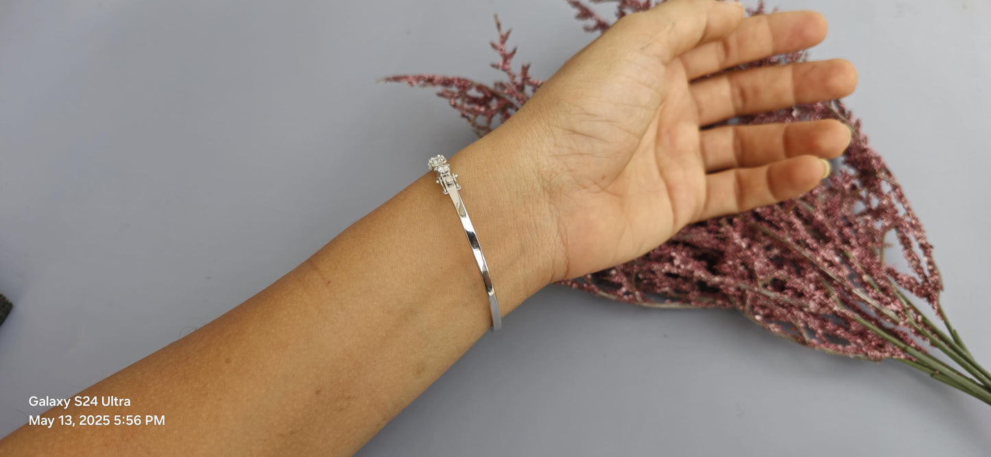 Marquise and round moissanite floral bracelet, bracelet for women, bracelet for her, gift for women