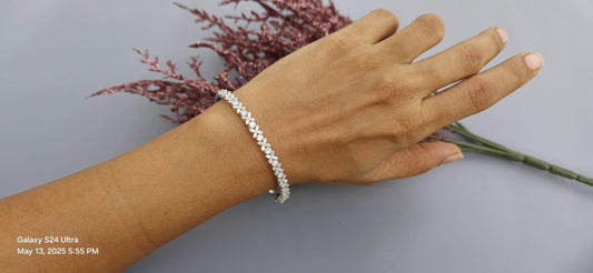 Marquise and round lab grown diamond floral bracelet, bracelet for women, bracelet for her, gift for women