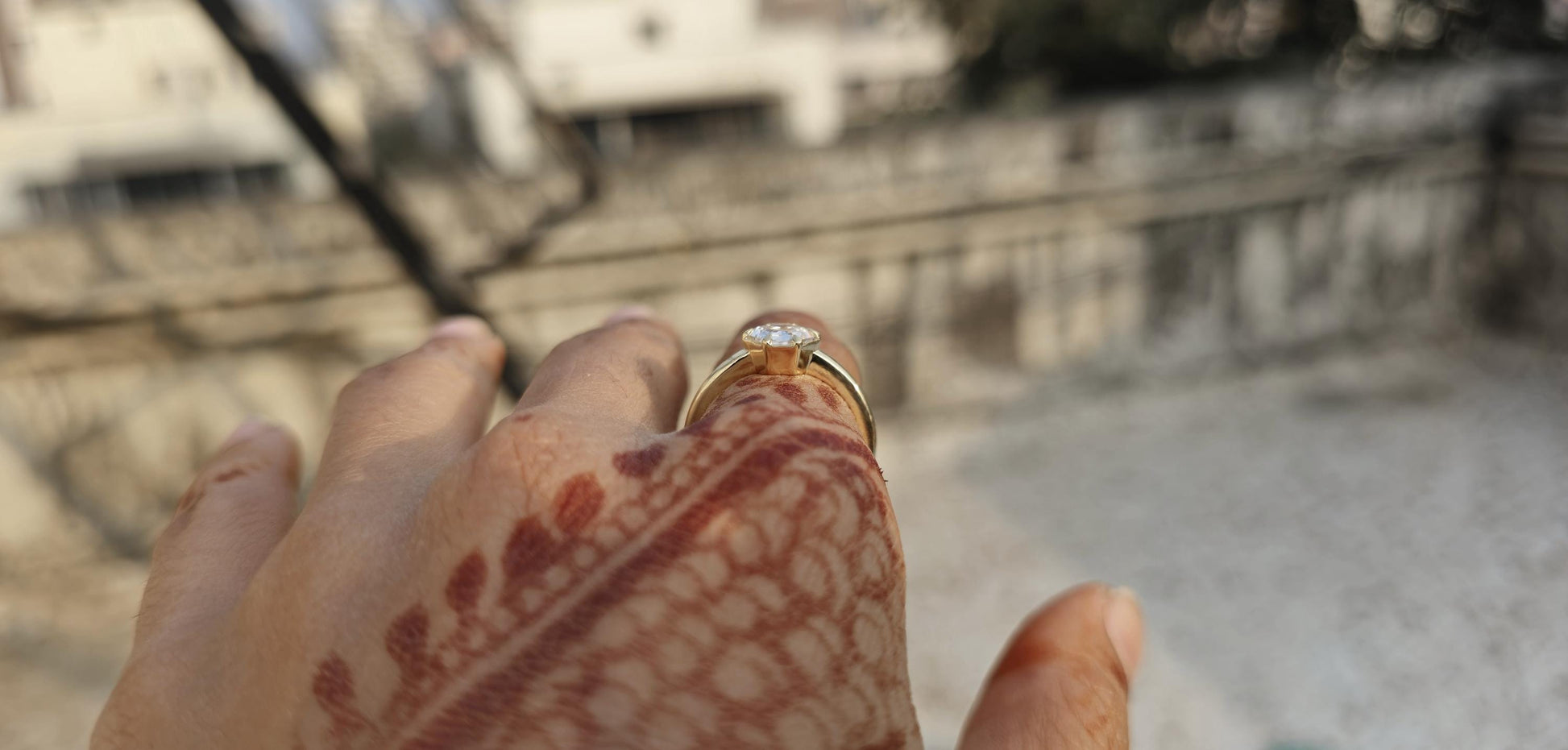 One of a kind Elongated Hexagon shaped Bezel set with Moissanite Solitaire Engagement ring, ring for women, proposal ring