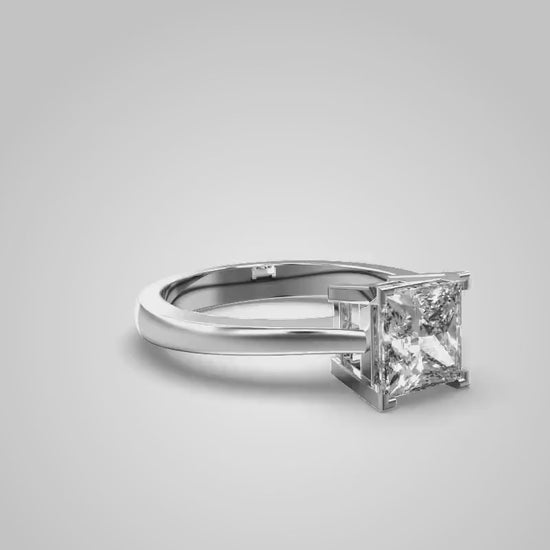 Princess Cut Lab grown diamond Solitaire Engagement Ring, CVD Ring, with SGL certificate, Ring for her, Gift for her, ring for women